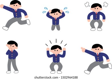 Various blazer pose sets (deformed color)