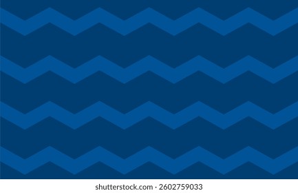 Various blue colour horizontal zig zag geometric stripes background vector illustration. Repeating pattern graphic