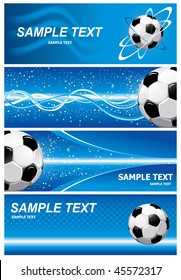 Various blue soccer background. Vector.