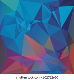 Various blue and violet color triangular background. Vector abstract low poly design.