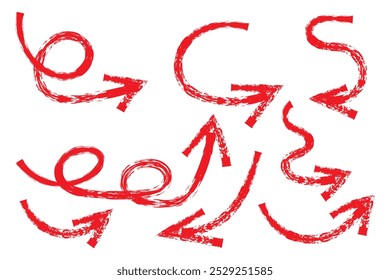 Various bold brush drawn arrows seamless pattern. Hand drawn different straight lines with angles, with bold arrows. Seamless abstract geometric pattern in sketchy grunge style.