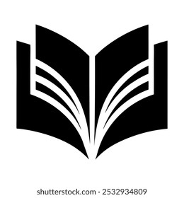 Various Books Vector Line Drawing Icon 