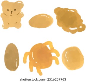 various bread vector isolated on white