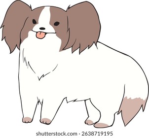Various breeds of dogs: Papillon