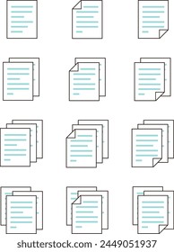 Various business document icon set