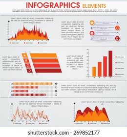 Various business infographics elements with place holder for your professional content.