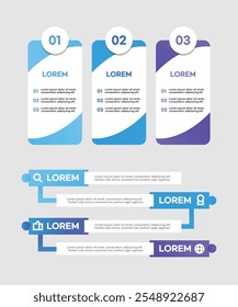 Various business web element infographics