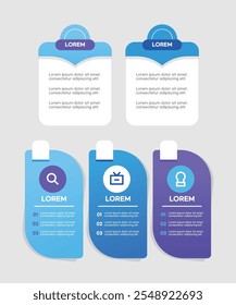 Various business web element infographics