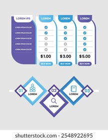 Various business web element infographics