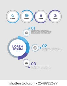 Various business web element infographics