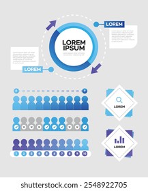 Various business web element infographics