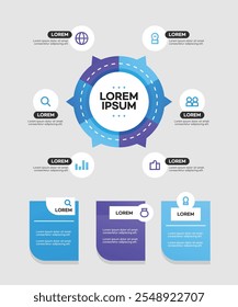 Various business web element infographics