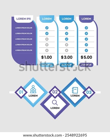 Various business web element infographics