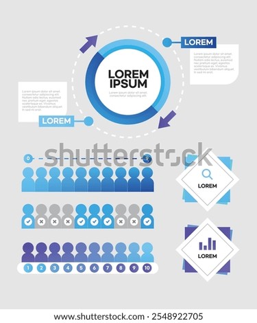 Various business web element infographics