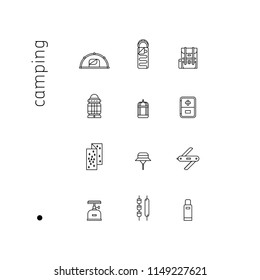 various camping icons