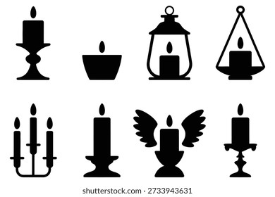 Varios candelabros y faroles candelabros