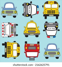 Various cars and vehicles pattern