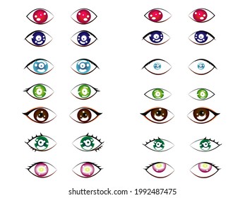 Verschiedene Cartoon Eyes-Vektorgrafiken