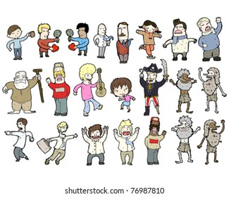 various cartoon people collection