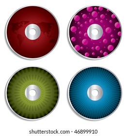 various cd & dvd labels