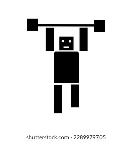 various characters made with rectangle isolated white