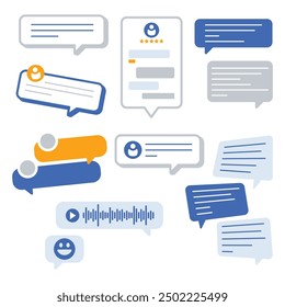Various chat or conversation icon set