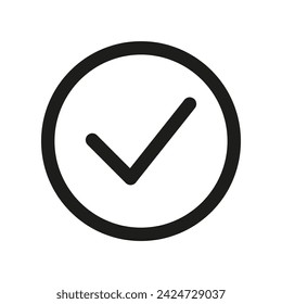 Various check marks in different shapes on white background