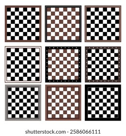 Various Chessboard Designs Assorted chessboard designs chess pieces board games