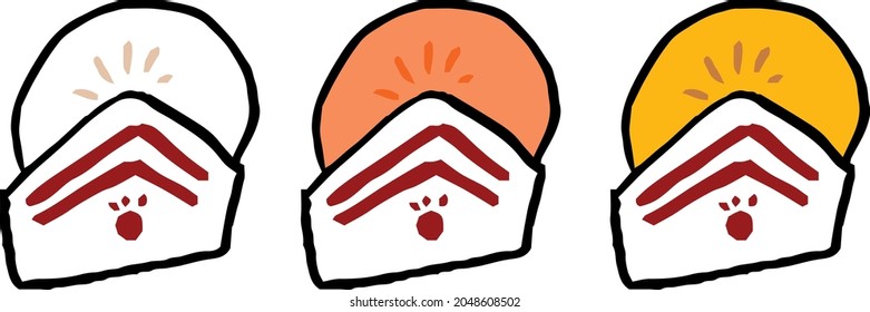 Various Chinese man deformed illustration set