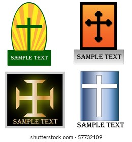 Various christian cross logos
