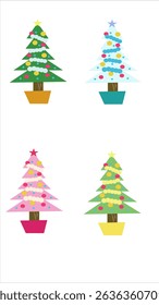 various of christmas tree vector