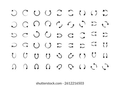 various circel or circular arrow icons for design.