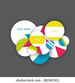 Various circles in retro colors, vector design