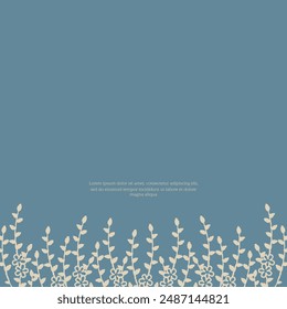 Various classic floral background layout blank template in vintage color for cards, memo, invitation, corporate branding, etc
