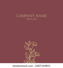 Various classic floral background layout blank template in vintage color for cards, memo, invitation, corporate branding, etc