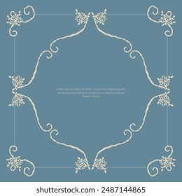 Various classic floral background layout blank template in vintage color for cards, memo, invitation, corporate branding, etc