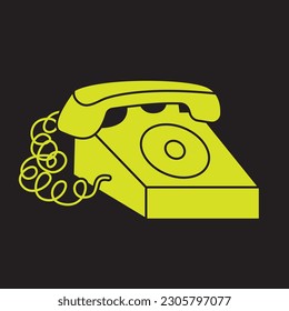 Various classic and modern telephones. Wire, cell and mobile phones. Retro vintage style icons. Hand drawn Vector illustration isolated on background