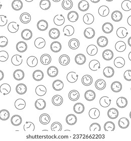 Various Clocks Seamless Pattern for printing, wrapping, design, sites, shops, apps