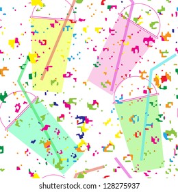 Various cocktail, seamless background