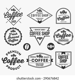 Various Coffee Shop Product Badge Set Stock Vector (Royalty Free) 290676842