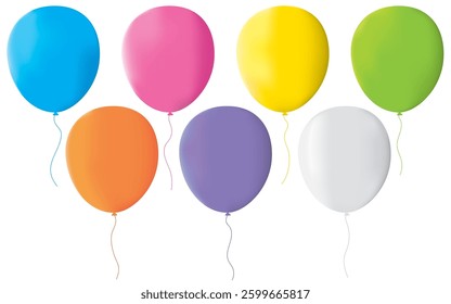 Various color balloon illustrations design