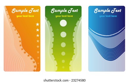 Various color business cards