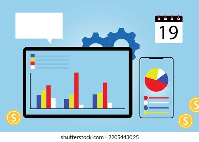varias combinaciones de colores del vector de negocios digital azul