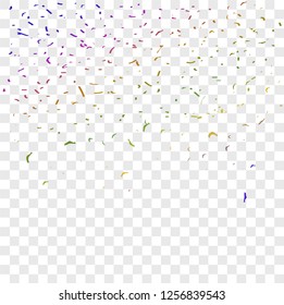 Various Color Confetti for New Year Event or celebration something element design, at Transparent Effect Background