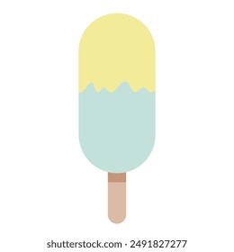 various color ice lolly set isolated on white background. vector illustration, Popsicle and Ice cream for summer season, pastel scheme vector illustration