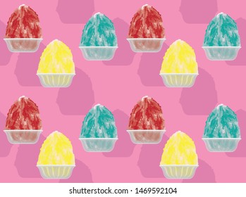 Various Color Shaved Ice Seamless Wallpaper Background Pattern-01