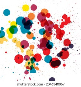 Various color splotch vector illustration
