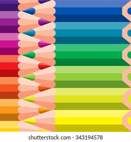 various colored pencils - vector illustration