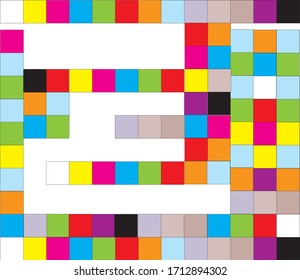 Various colored squares Beautifully arranged