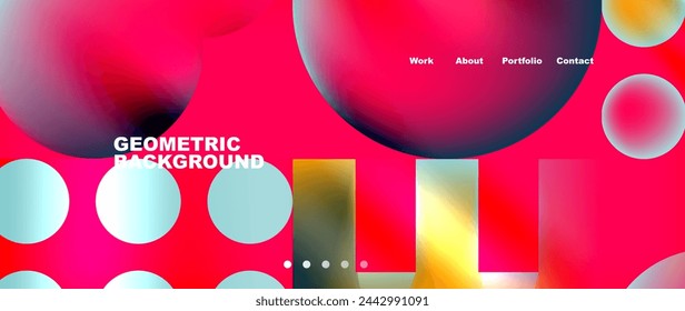 Various colorful geometric shapes abstract web template with gradients and light blur effects. Vector Illustration For Wallpaper, Banner, Background, Card, Book Illustration, landing page